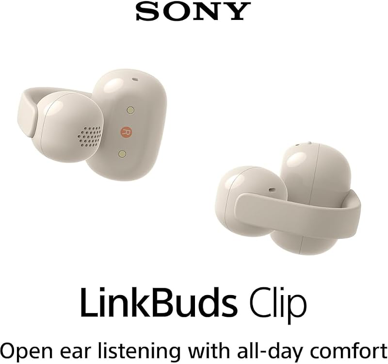 Sony WFLC900/C LinkBuds Clip Open-Ear Truly Wireless Earbuds Greige Bundle with Deco Essentials 6-Pair Earbud Tips & 1 YR Enhanced Protection Pack image 6