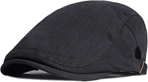 Miniatura 2 de Paquete de 2 gorras ajustables para hombre, gorra plana de algodón Ivy Gatsby Cabbie, gorra de conducción