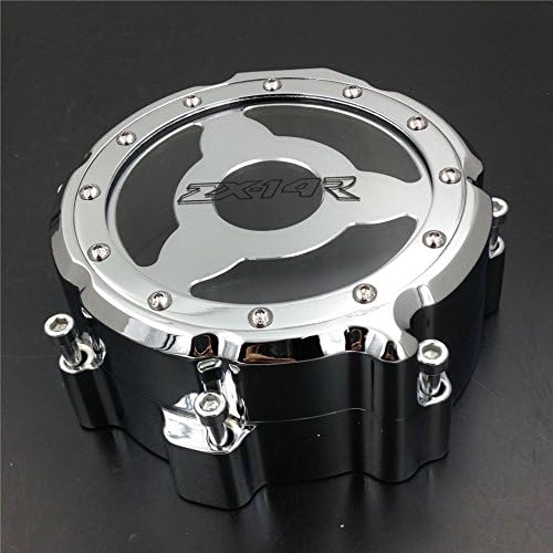 XKMT-Engine Stator Cover See Through Compatible With Zx Zx14R Zzr1400 2006-2013 Chromed Left [B00YWCMCA8]
