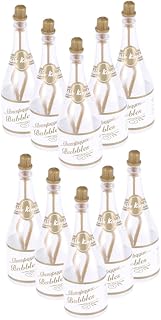 10 Pcs Wedding Bubble Bottle Mini Toy Aldult Toys Wedding Decoration Summer Bubble Bottle Bubble Wands for Kids Mini Plastics Bottles Bachelorette Party Supplies Bride Champagne