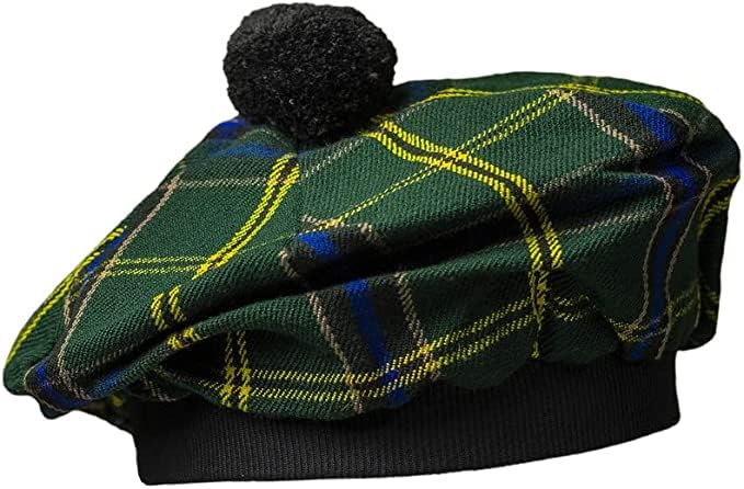 Scottish Tam Hat Traditional Tam O Shanter Hat Men Caps with Pompom Classic Scottish Caps for Men...