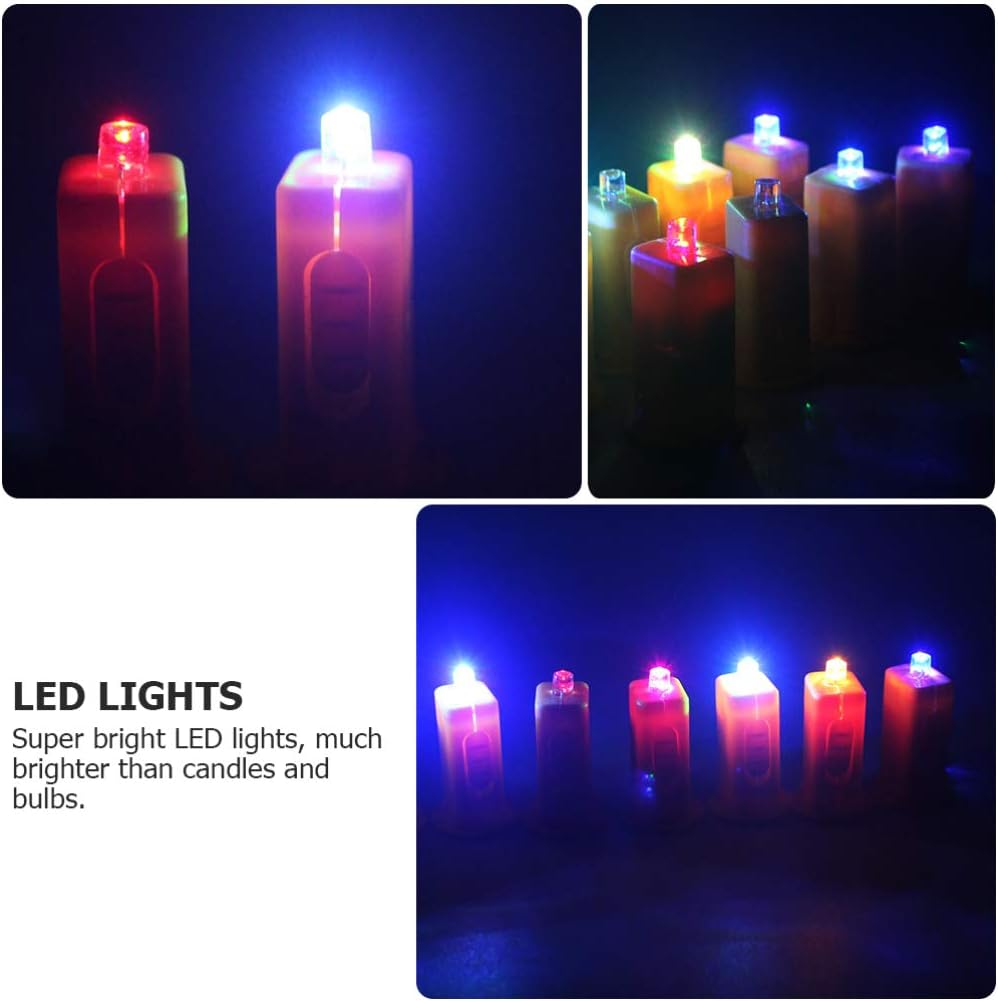 Beavorty 40pcs Led Light Wicks for Paper Lanterns Miniature Lights for Home Decoration Durable and Portable Electronic Candles Slow Flashing Effects for Parties and Festivals
