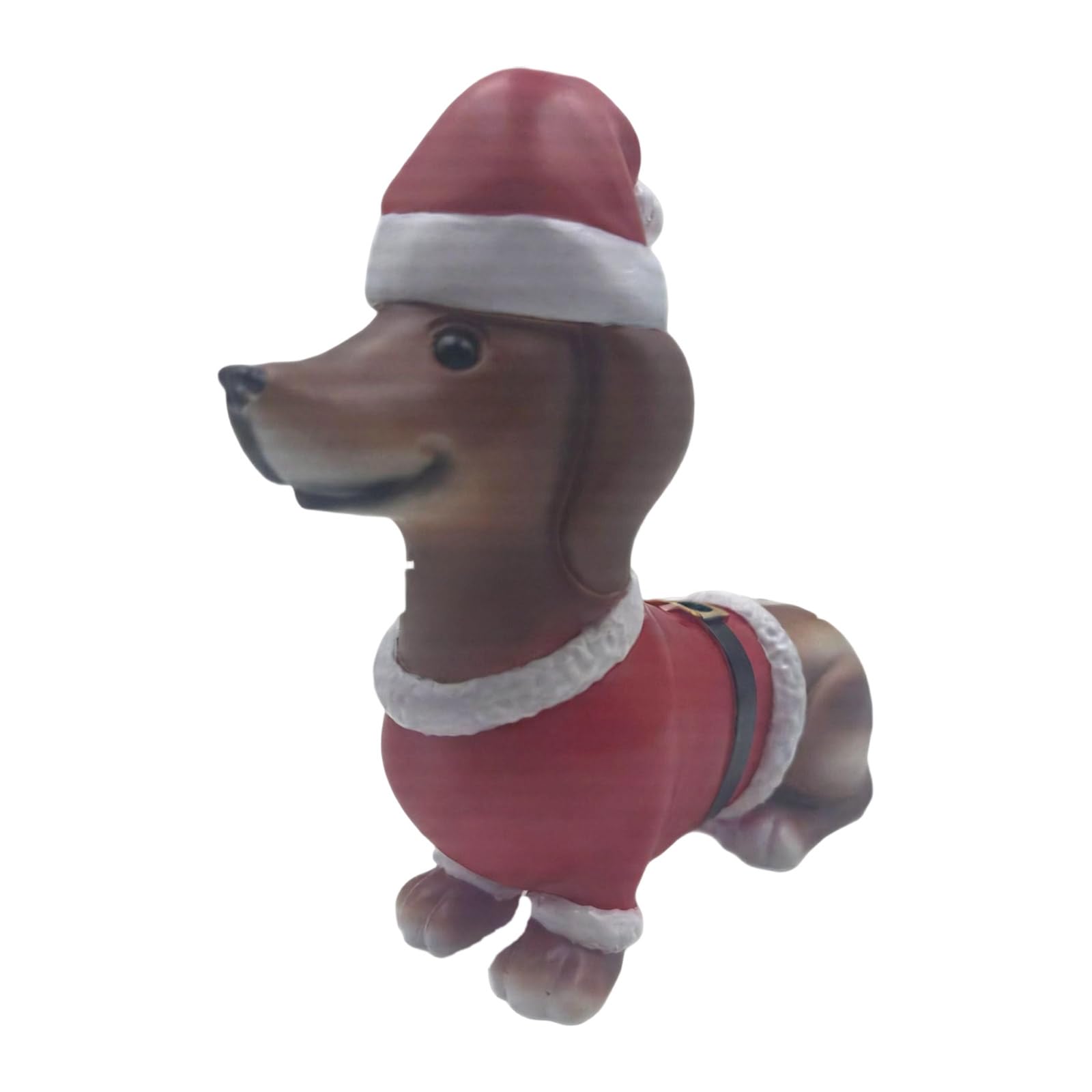 Nucelit Handcrafted Sausage Dog Statue Resin Christmas Centerpiece for Tabletops Displays Indoor Mantels Display Christmas
