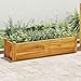 vidaXL 39.4 X 11.8 X 9.8 Durable Acacia Wood Raised Bed in Brown