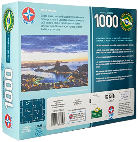 Quebra-cabeça, Rio de Janeiro, 1000 peças, Estrela - Exclusivo Amazon