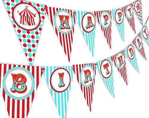 Circus Carnival Happy Birthday Banner Pennant