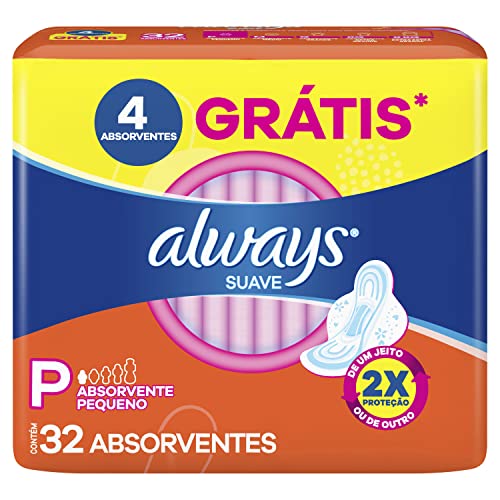 Always Absorvente Super Proteção Suave Com Abas 32 Unidades