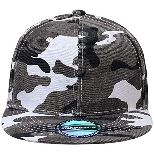 Image of Falari Wholesale 12 Pack Snapback Hat Cap Hip Hop Style Flat Bill Blank Solid Color Adjustable Size