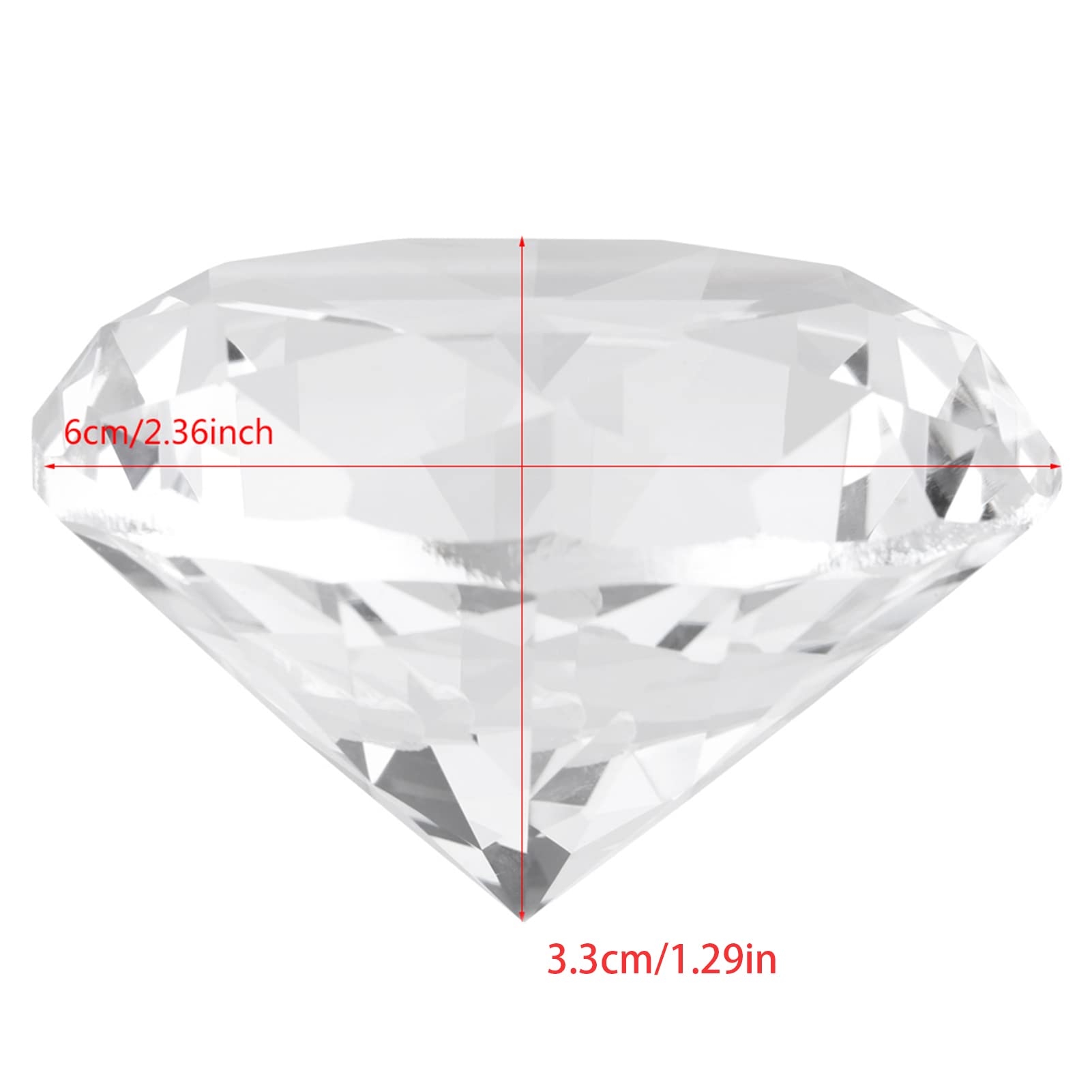 4 Pietre Diamante Sintetico 40mm - Cristalli Decorativi Per Matrimoni, Eventi E Centrotavola - Foto 4