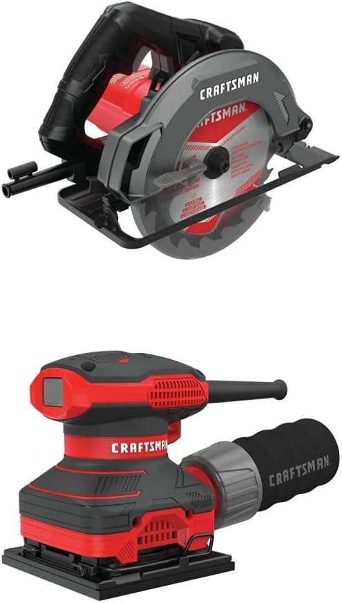 CRAFTSMAN 7-1/4-Inch Circular Saw, 13-Amp with Sander, 1/4-Inch Sheet (CMES500 & CMEW230)