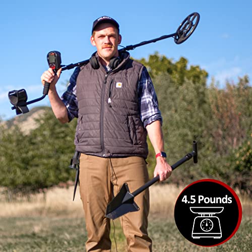 DR.ÖTEK Metal Detector Kit MTXR, Heavy Duty Spade Shovel and Stainless Steel Sand Scoop for Treasure Hunting