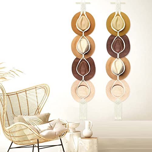 IOSPKKIO® Percha para Sombreros, Perchero de Pared, Perchero Bohemio para Mujer, Organizador de Sombreros para Colgar en la Pared, Perchero, Soporte Decorativo para Gorras para Sombreros