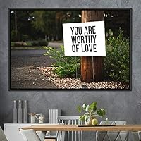 Framed Canvas Wall Art Pressed Quotes 3D Chic Inspirational Multicolor Pop Art Quotes Typography Ultra Whimsical - 16x24 inches