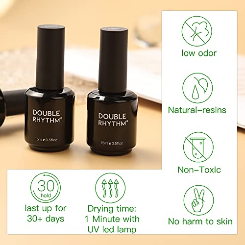 Double Rhythm 15Ml Gel Nail Polish 1 Pc Fluorescent Orange Color Gel Soak Off Nail Polish Manicure Salon Diy At Home (A1100-Tangerine) #TOP4