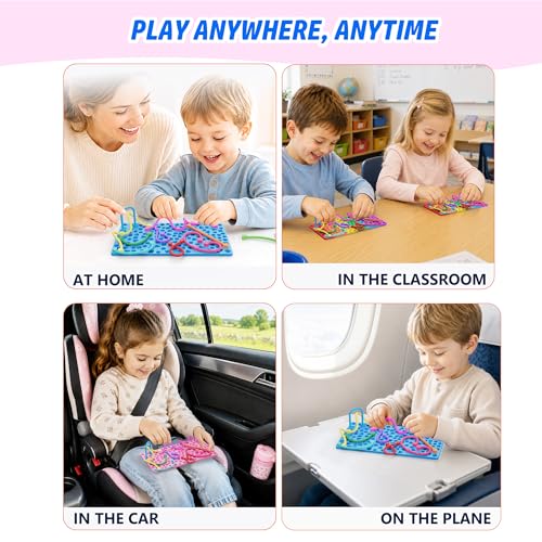 Sensory Activity Board,Fidget Toys for Kids & Adults with Shape Matching, Quiet Busy Board for Travel, Airplane, Car& Classroom, Calming Sensory Toy for Focus & Relaxation, Autism & ADHD Support(Blue) - Image 6