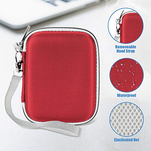 ProCase Estuche de Viaje para SSD Externo T7 Touch / T7 Portable SSD, Caja Compatcta Antigolpes para Disco Duro Sólido Externo Samsung T7 500G 1TB 2T -Rojo - imagen 3