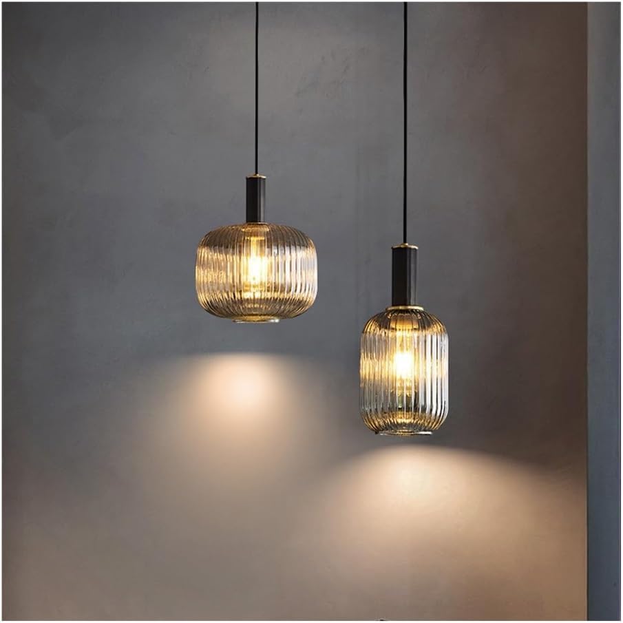 Lámpara de interior ajustable retro de techo para salón con cristal LED 3