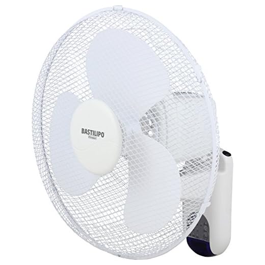 Bastilipo - CALAHONDA, ventilador de pared con mando a distancia, 45W, 40cm diametro.