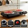 OVENTE Electric Countertop Double Burner, 1700W Cooktop with 6" and 5.75" Stainless Steel Coil Hot Plates, 5 Level Temperature Control, Indicator Lights and Easy to Clean Cooking Stove, Black BGC102B #1