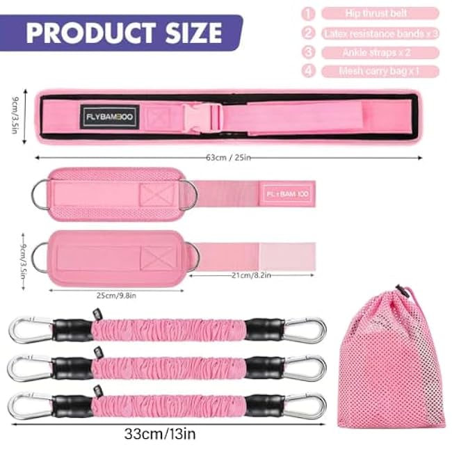 Hip Thrust Belt for Weights and Ankle Resistance Bands with Cuffs for Working Out,Hip Thrust Belt for Dumbbells Heavy, Kettlebells, Plates,Hip,Leg and Glute Exercise,Booty Builder, Glute Workout