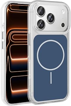 Zore Apple ile uyumlu iPhone 17 Pro Max K l f Metal Buton Tasar ml   konik Sert Silikon Kapak Mavi