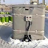 vnmudzeo Manta Calefactora para Bidones IBC De 1000 L, Profesional, De 4000 W, con Cobertura Total, Calentamiento RáPido, DiseñO Desmontable Grey