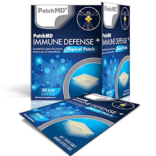 PatchMD Immune Defense Plus™ 30 Daily Topical Patches. 100% Natural & Vegan. Allergy & Filler Free. High Absorption and More bioavailable. Suitable for Sensitive stomachs & bariatric.