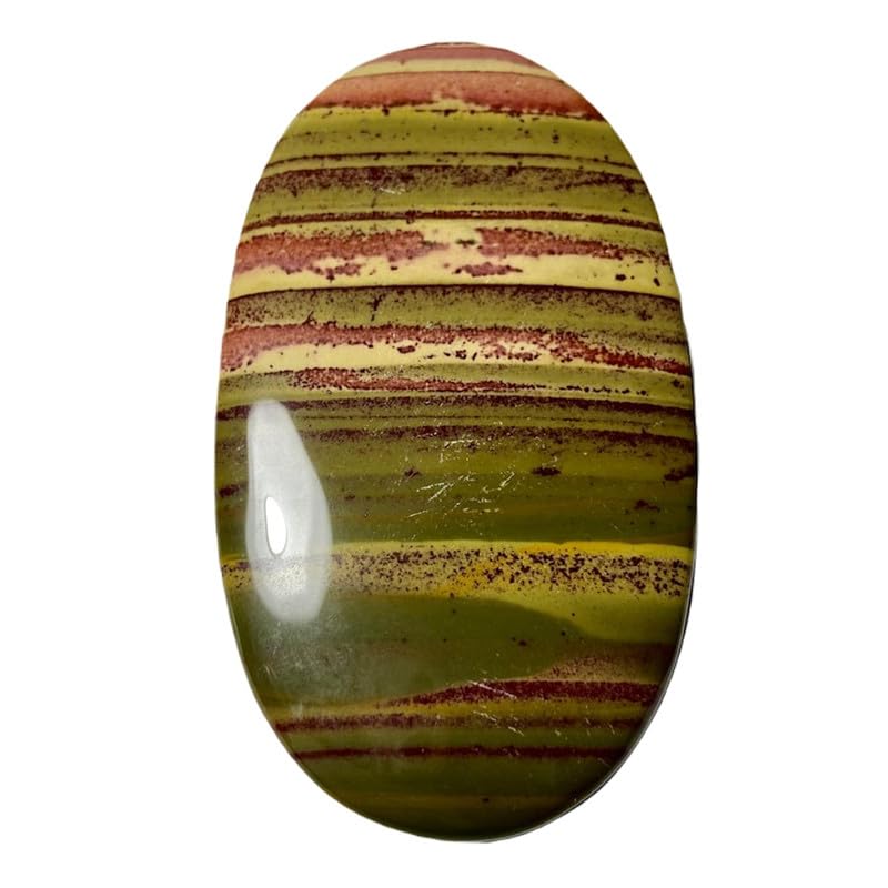 Jaspe impérial naturel ovale 87x49mm, une gemme rare et prestigieuse pour vos plus belles bagues