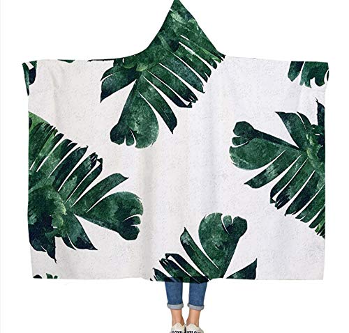 KOQTO Manta, Caliente Grueso de la Felpa Suave del Cabo del Capote cómodo Throw usable Felpa con Capucha Manta para Niños Adultos,T,130 * 150cm