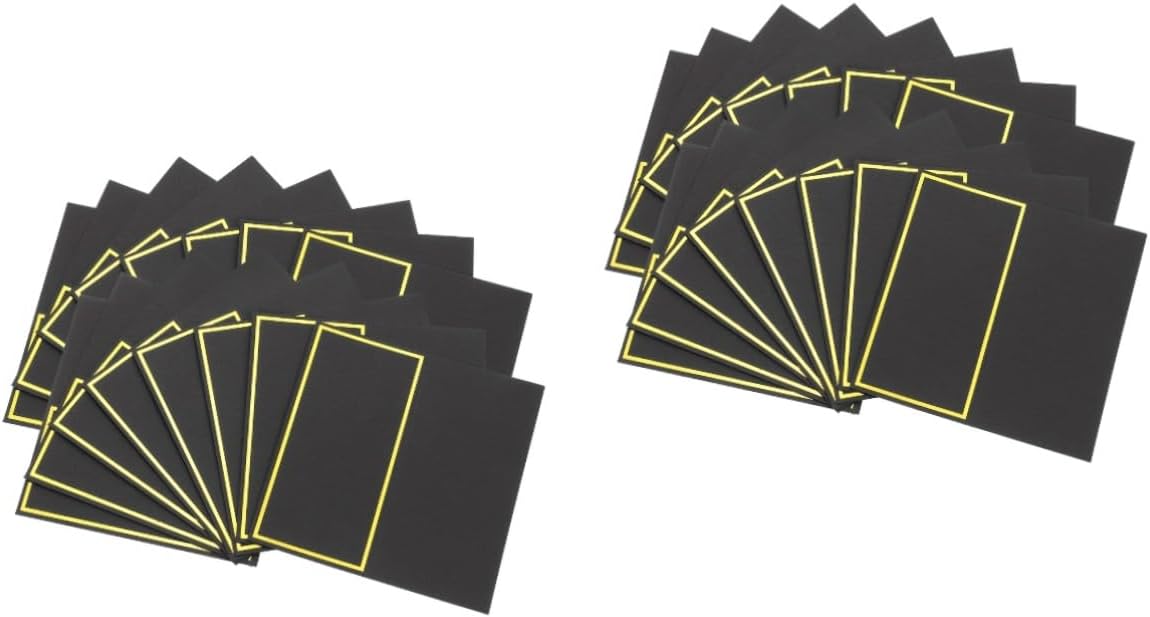SHINEOFI 100pcs Elegant Foil Blank Place Cards for Weddings and Events Reserved Table Signs Smooth Edges Easy to Write for Guest Seating and Party Decoration