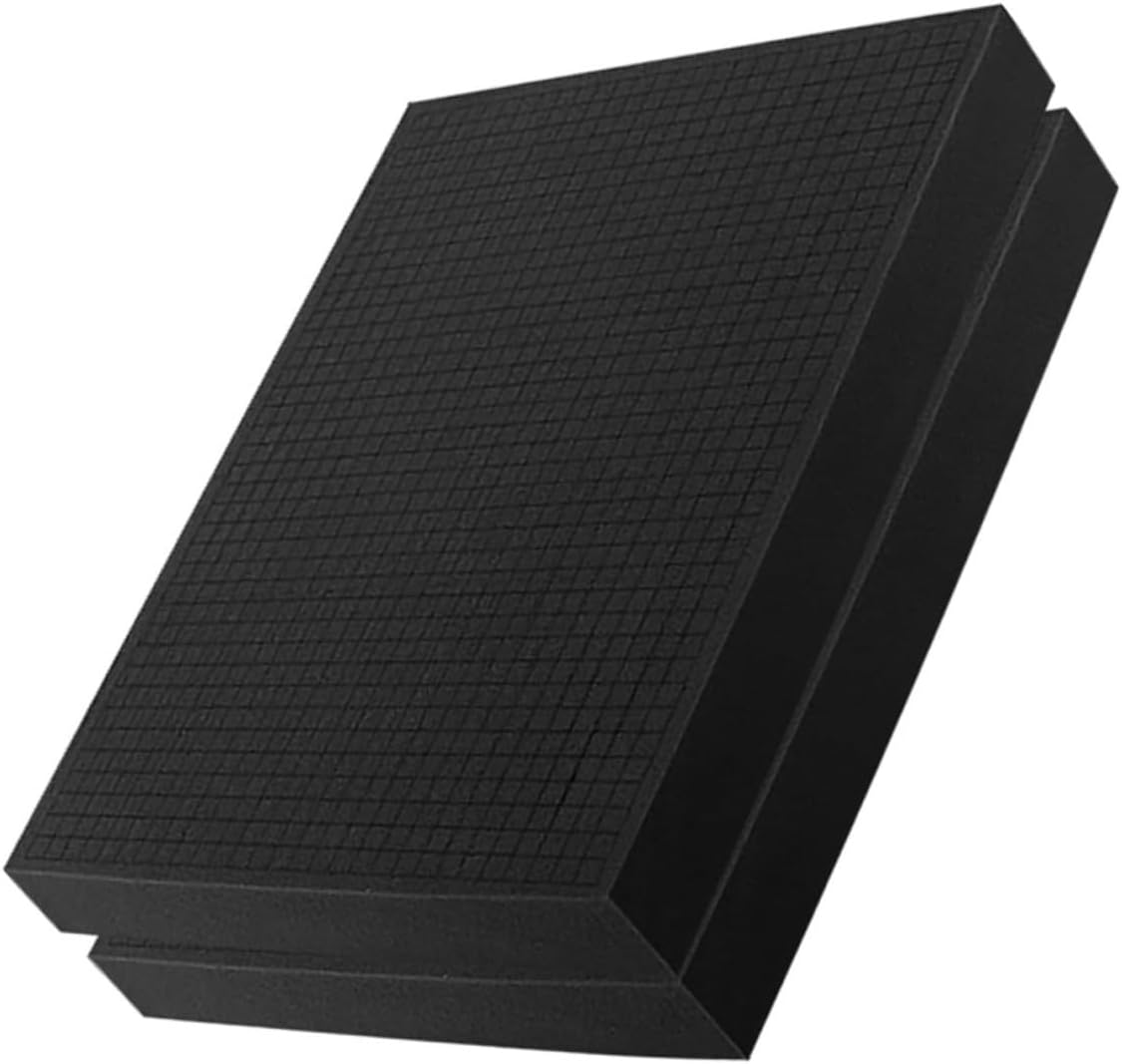 2pcs Black Non-slip Foam Sheets 405x305x50mm Packing Foam Liner for Shipping Packaging Inserts Protective Cushioning Pads for Tool Box Drawer and Craft Projects