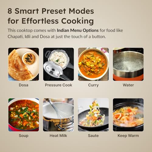 Prestige Atlas Neo 1200W Induction Cooktop (Black, Indian Menu Option) - Image 4