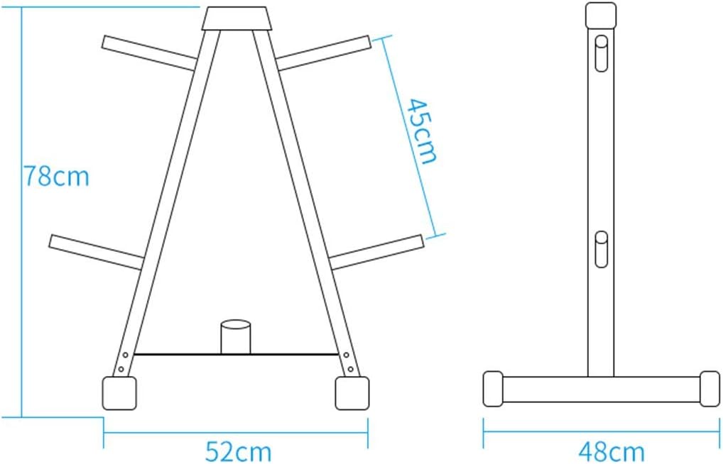 Olympic Weight Plate Rack 4 Branches Disc/Barbell Display Unit for Multilevel Hand Weight Tower Stand for Gym Organization