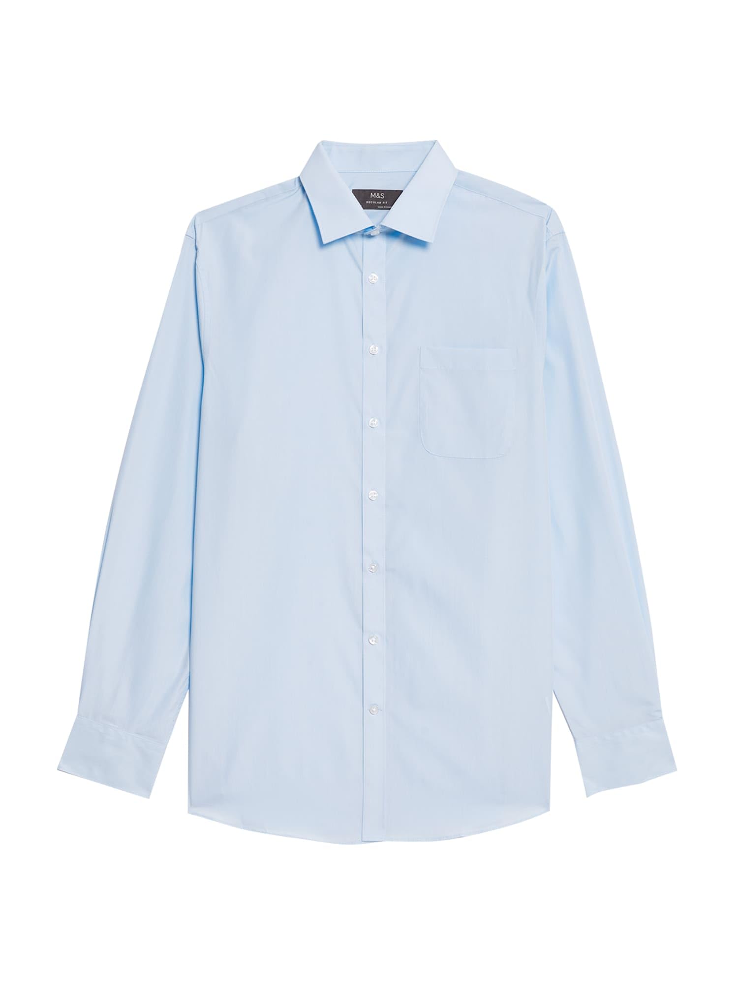 Marks & Spencer Camisas Fáciles de Planchar para Hombre Pack de 3, Ajuste Normal