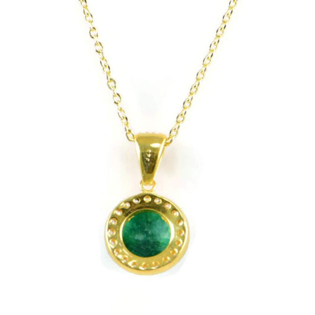 Collana Birthstone Pietra semipreziosa Collana Pendente in vera pietra preziosa- Argento sterling 925 con vermeil in oro 18k- 16 "-18" Collana regolabile Gioielli per donna