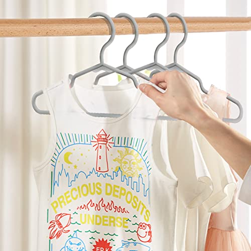 Baby Hangers For Closet - 11.4 Inch 60 Pack Plastic Kids Hangers - Children Hangers & Infant Hangers & Toddler Hangers For Clothes (Gray) #TOP6