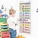 ABCxGOOD Daily Schedule Pocket Chart, Visual Schedule Pocket Chart for Toddler, 13+1 Pocket with 21 Dry-Erase Reusable Cards, prek k Preschool Classroom Must Haves.