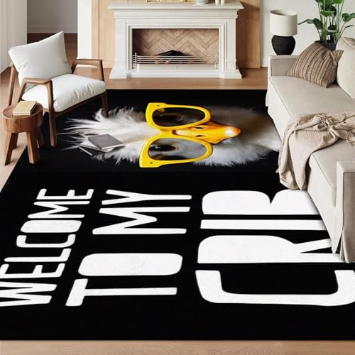 6' x 9' Duck Area Rugs Large Weclcome Floor Throw Rug for Crib Bedroom Playroom Living Room Dorm Throw Carpet Doormat Home Decor, 70" x 108" Duck 09 6