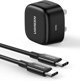 UGREEN 25W USB C Charger Super Fast PD Charger Plug with 2M USB C Cable Compatible with Galaxy S23/S23 Ultra/S23+/S22/S21 Ultra/S21/Z Flip/Note20/Note10/S9/S8/A53/A52s, iPad Pro Air, iPad Mini, etc.