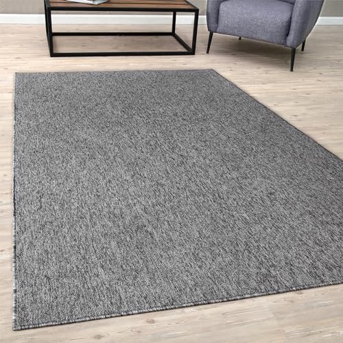 Image of BORING PANDA Area Rugs – Low Pile, Contemporary Rugs for Living Rooms, Bedrooms, Dining Rooms, and Entryways - Modern Design, No Shedding Construction - Grey, 80x150 cm