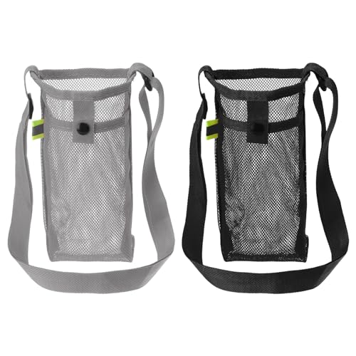 Sac pour bouteille d'eau sport et porte-bouteille réglable noir gris