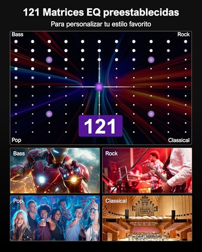 ULTIMEA 5.1.2ch Barra de Sonido con Dolby Atmos, Altavoces Superiores Up-Firing, Subwoofer Inalámbrico y 2 Traseros, 460W, HDMI eARC, BT 5.4, Sistema de Cine en Casa Skywave F40 Boom - imagen 8