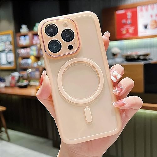 Coque iPhone 12 rose pour recharger sans fil et éviter les rayures d'appareil photo
