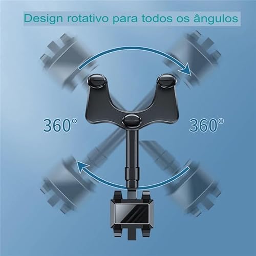 Suporte Celular Retrovisor Interno Para Carro Universal Multifuncional Giratorio 360° Gps Vm