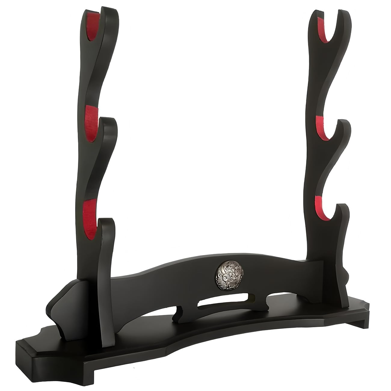 3-stöckiger Samurai-Schwertständer 3 Tier Katana Stand, Samurai Schwert Halter, schwarzes Schwert Berg, große Größe Schwert Stand, Schwert Display für Cosplay Blade Rack.