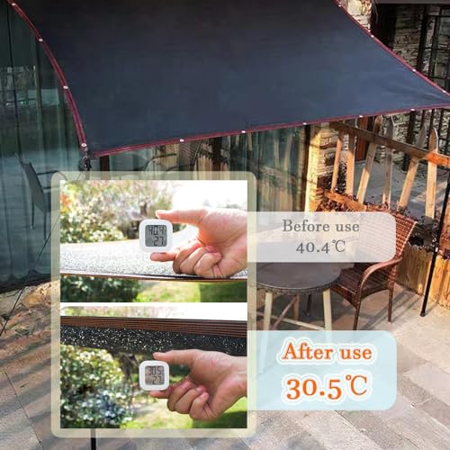 Toile d'ombrage noire 5x5m haute densité pour grande terrasse
