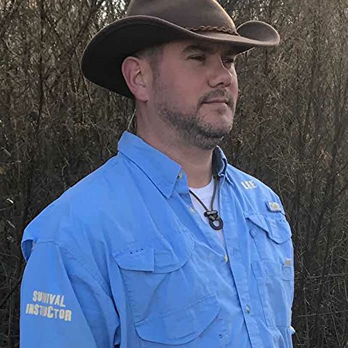 Pskook Fire Starter Necklace, Survival Paracord Necklace With Flint And Steel, Bushcraft Necklace For Camping, Hiking And Backpacking(Black Red) #TOP4