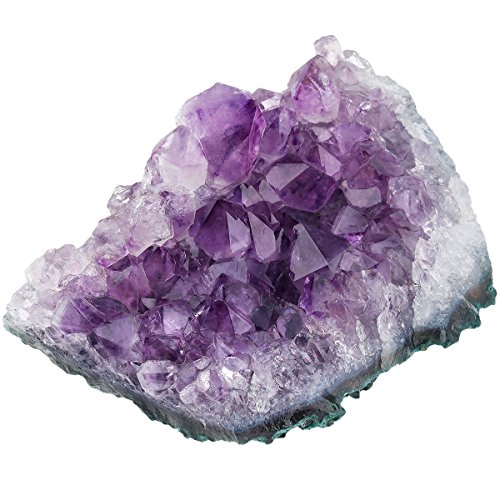 mookaitedecor Natural Amethyst Healing Crystal Cluster Specimen Rock Mineral, Reiki Energy Gemstone Raw Rough Purple Amethyst Crystal Gift Meditation Spiritual Purple Room Decor(200-300g), 65-85mm