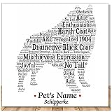 Schipperke Personalize Dog Art Print Unique Gift for Dog Lovers – Handmade Custom Present Idea for M