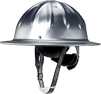 Vista 1 de Casco de seguridad de aluminio con suspensiones de trinquete, gorra de seguridad plateada, talla única, se adapta a la mayoría